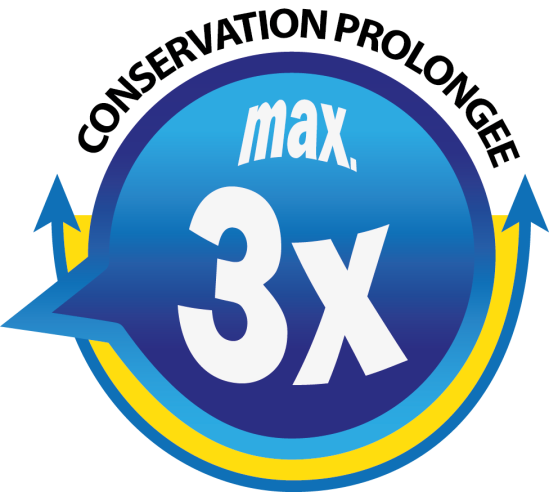 Conservation prolongée jusqu'à trois fois plus longe